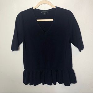Ann Taylor wool blend peplum top